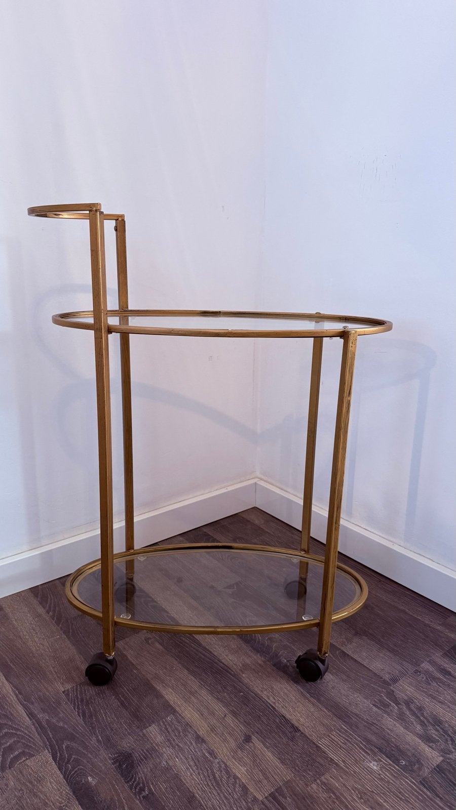 Trendy Luxe Barwagen in Matgoud met Wielen, Ophalen, Gebruikt, Goud, Metaal