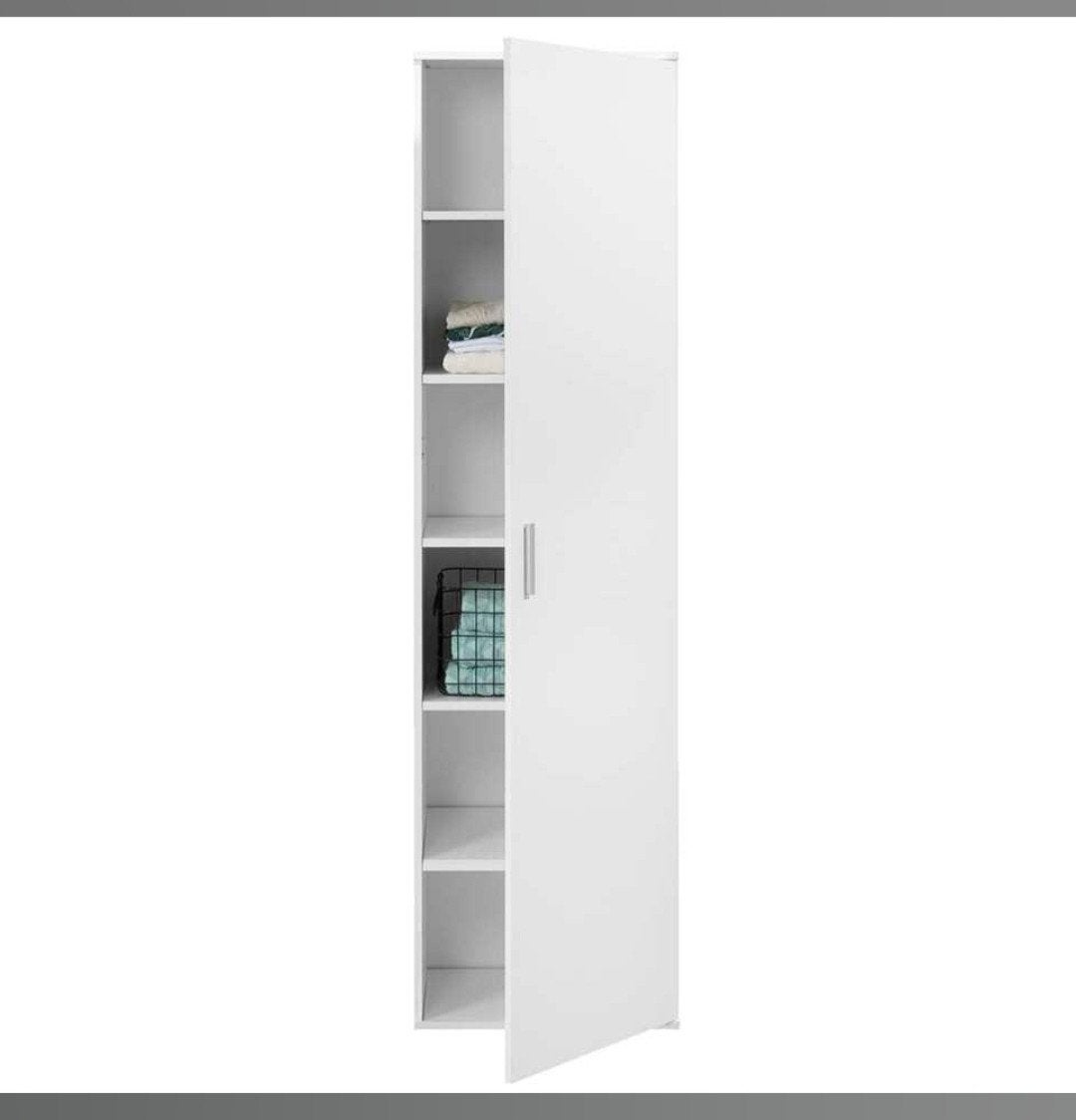 Nieuwe Inca Kledingkast Wit - 184x50x34,5 cm, Ophalen, Met deur(en), Nieuw, 50 tot 100 cm