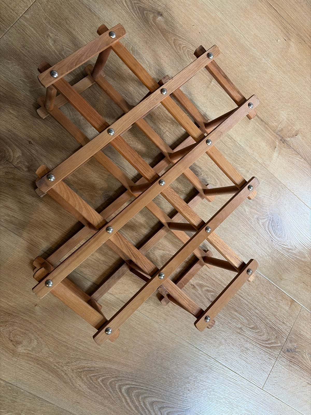 Houten wijnrek - Opvouwbaar en ruimtebesparend, 50 – 75, Gebruikt, 5 tot 15 flessen, Ophalen of Verzenden
