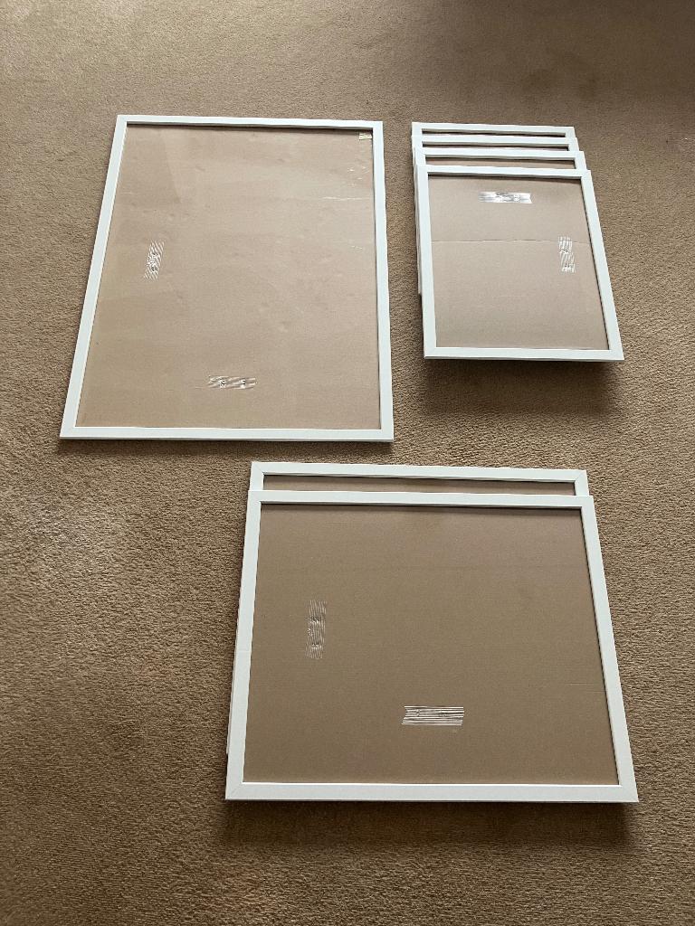 Verzameling IKEA FISKBO wissellijsten wit 7 stuks, Huis en Inrichting, Woonaccessoires | Lijsten, Ophalen, Gebruikt, 50 tot 75 cm