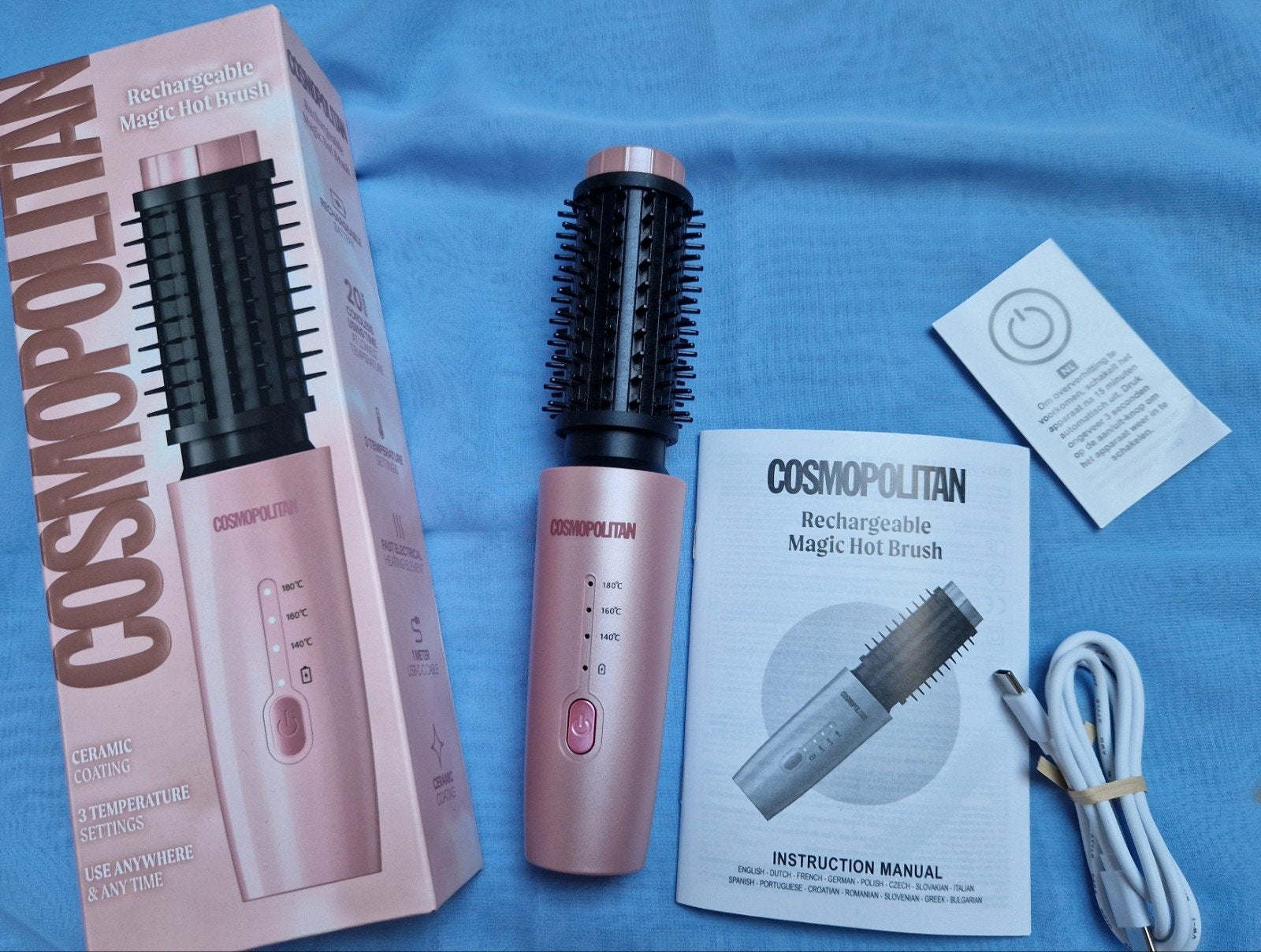 Cosmopolitan Oplaadbare Magic Hot Brush - Zo goed als nieuw, Ophalen of Verzenden, Zo goed als nieuw, Krultang of Stijltang