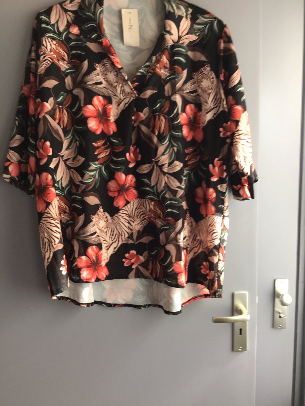 Tuniek blouse merk new collecton maat 46, Verzenden, Zo goed als nieuw, Maat 46/48 (XL) of groter, Zwart