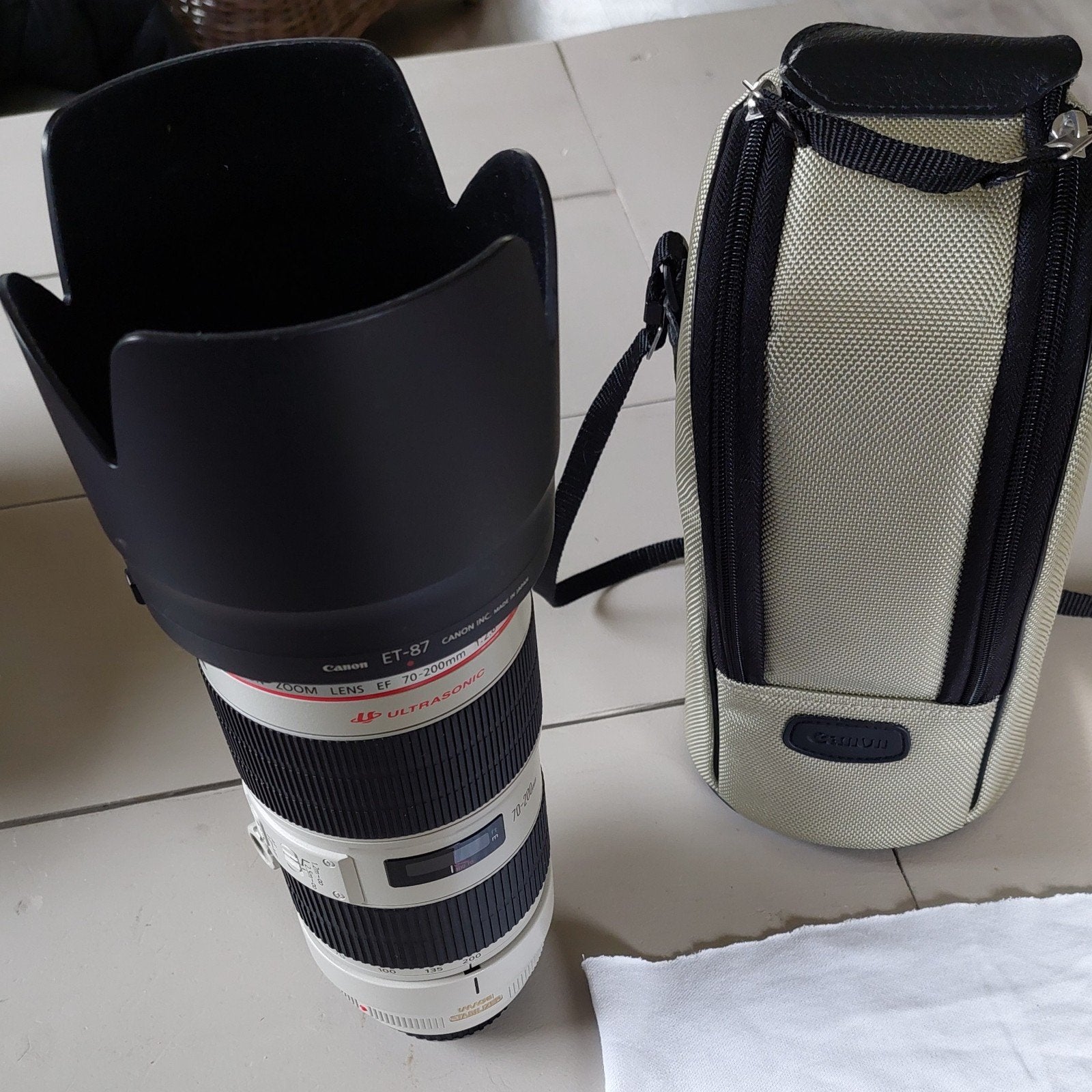 Canon ef 70-200mm L 2.8 type ll usm objectief, Audio, Tv en Foto, Gebruikt, Canon, Zonnekap, Canon EF