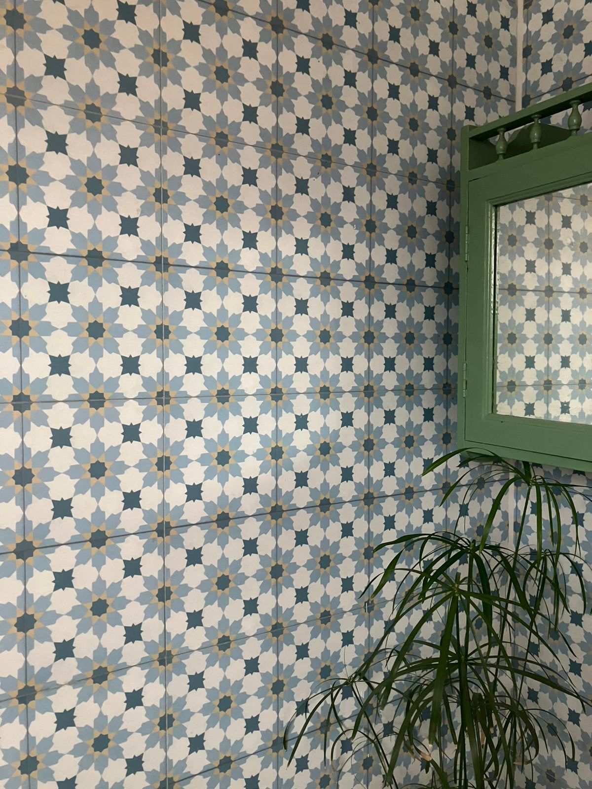 Restant Kunststof wandtegel vloertegel MARKYTA ikea, Huis en Inrichting, Stoffering | Behang, Ophalen, Overige patronen, Blauw