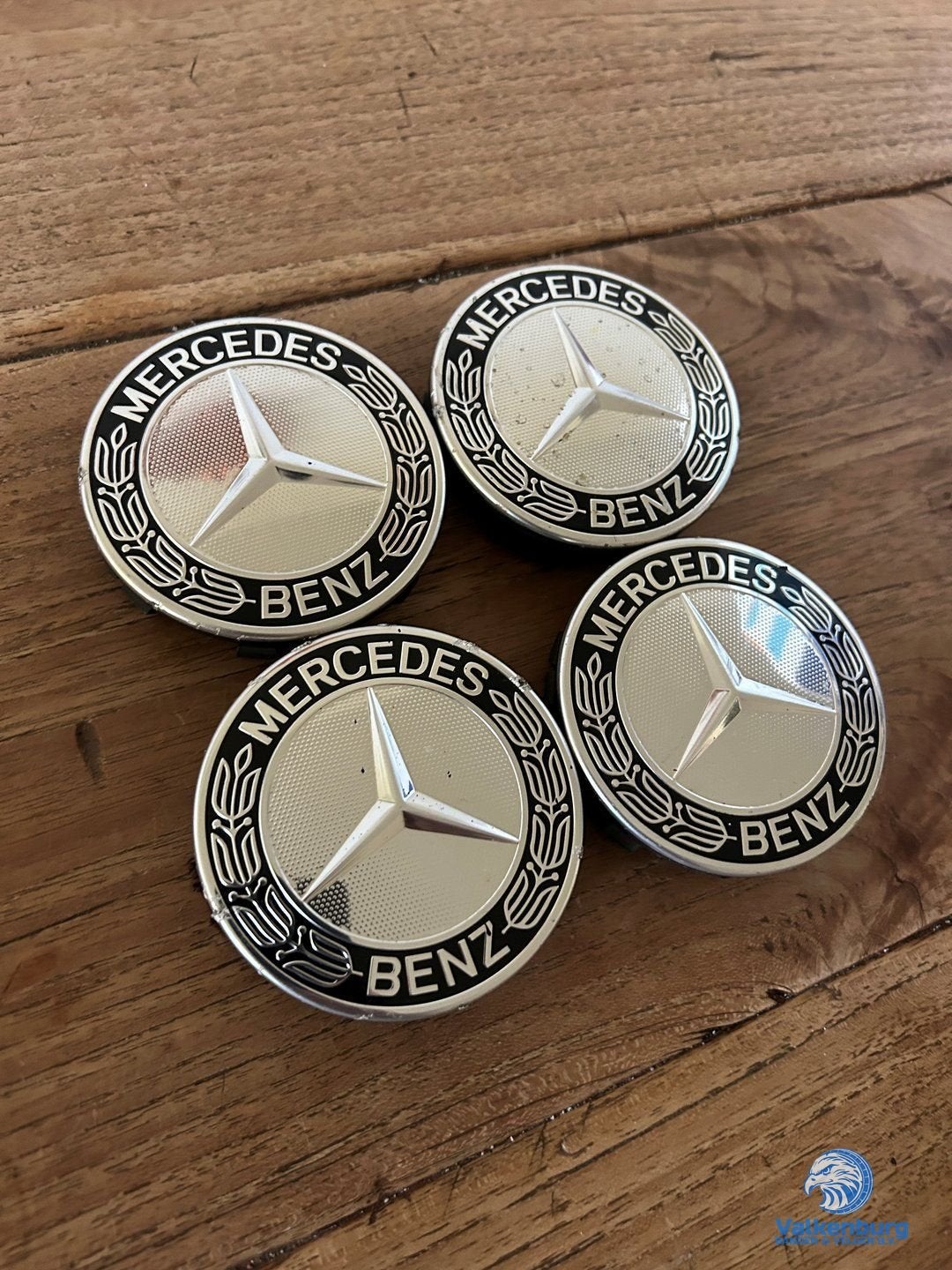 ORIGINELE Mercedes Benz naafkap naafdop set Zwart chroom