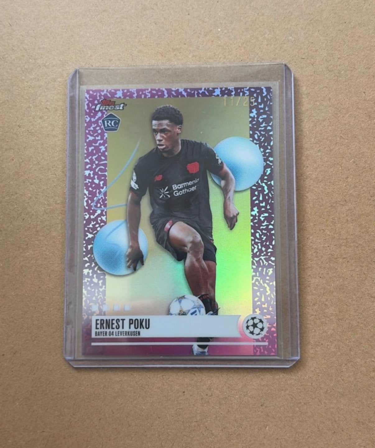 Ernest Poku /25, Ophalen of Verzenden, Zo goed als nieuw, Buitenlandse clubs, Spelerskaart