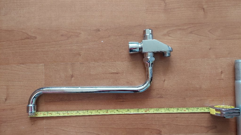kraan met een lange uitloop en een omstelinrichting, Ophalen of Verzenden, Gebruikt, Chroom, Kraan