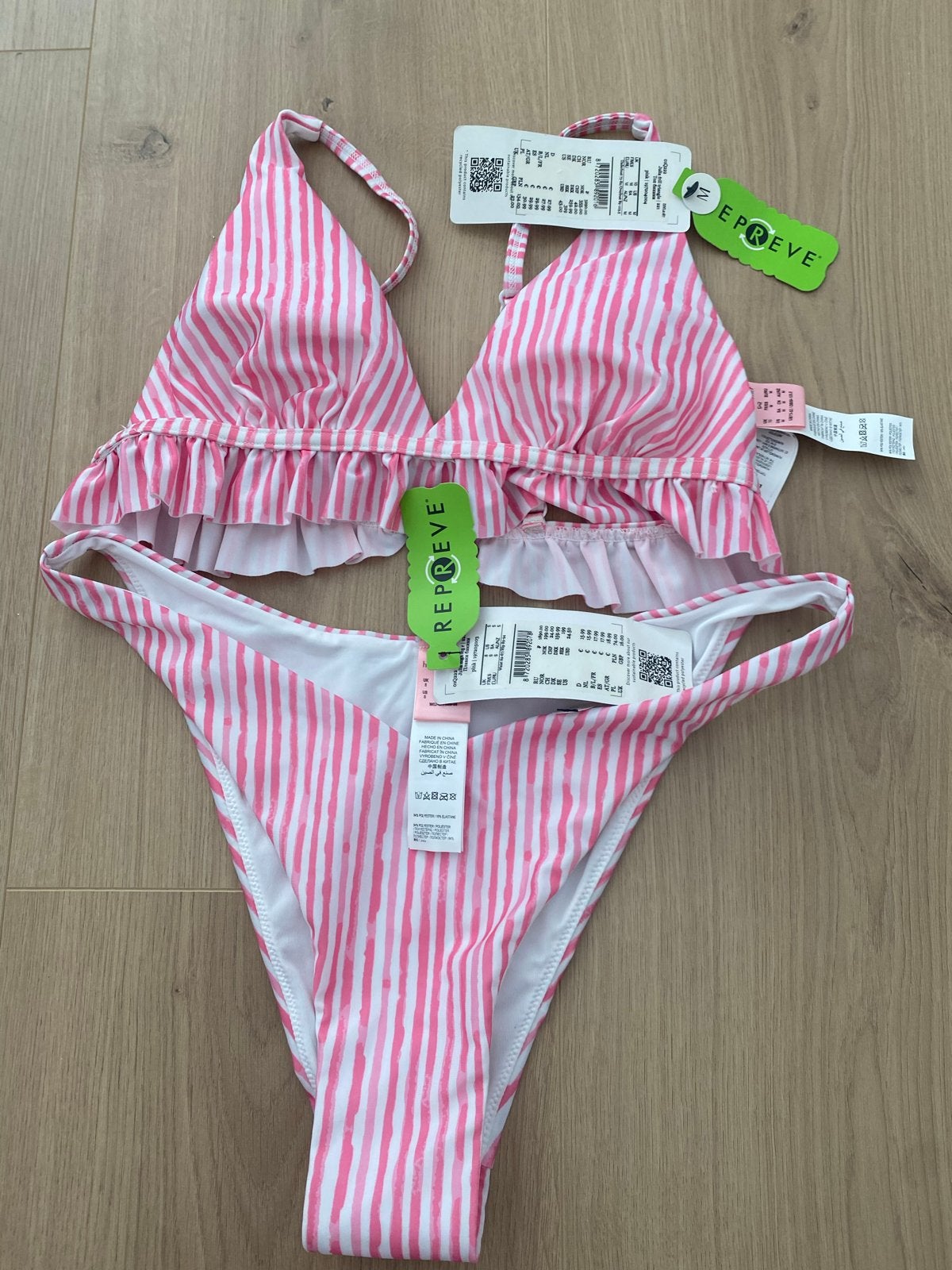 Hunkemöller Bikini Roze Gestreept - Nieuw met labels, Kleding | Dames, Badmode en Zwemkleding, Verzenden, Nieuw, Roze, Bikini