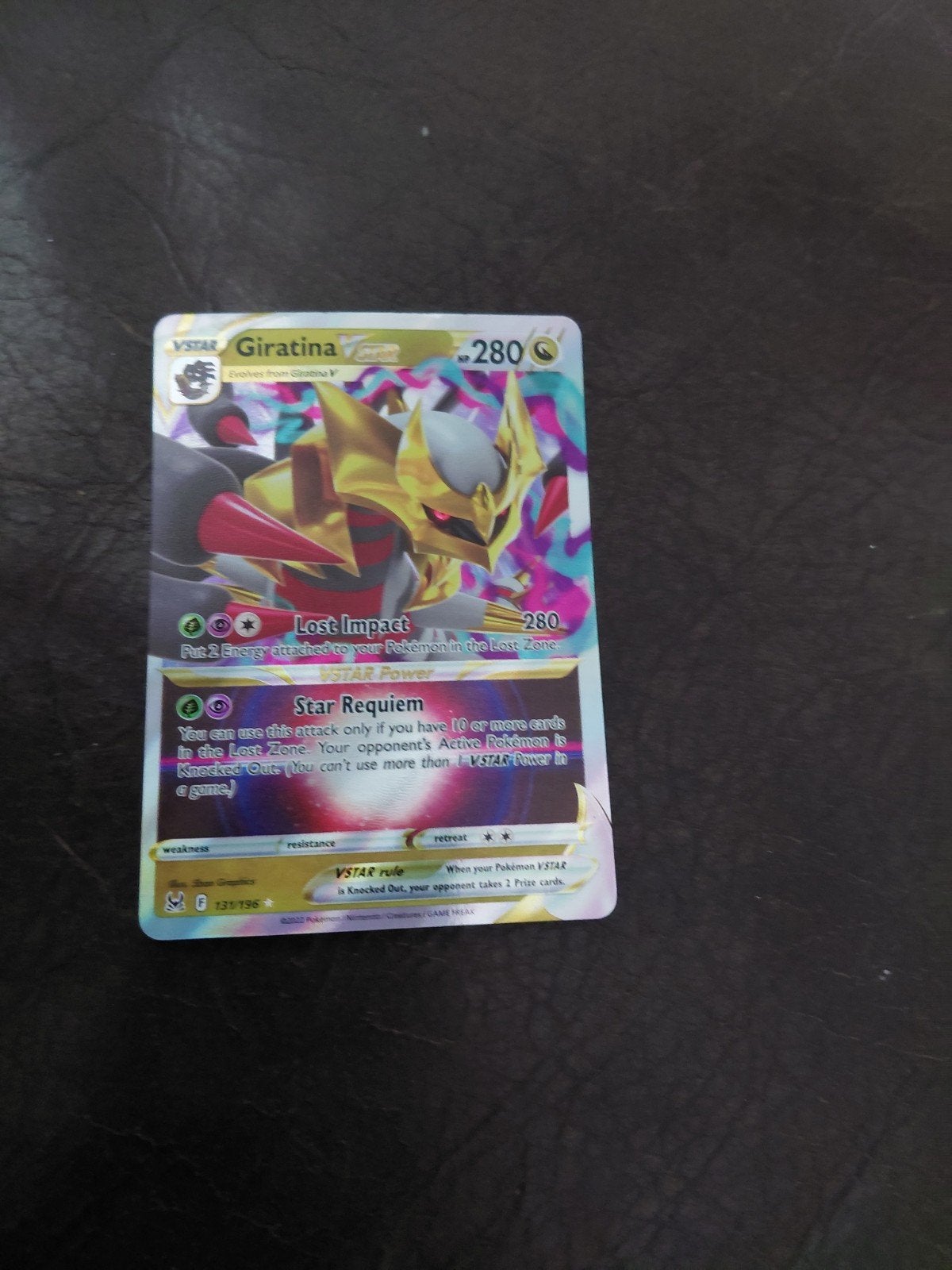 Giratina VSTAR Pokémon Kaart - Lost Origin, Ophalen of Verzenden, Zo goed als nieuw, Losse kaart
