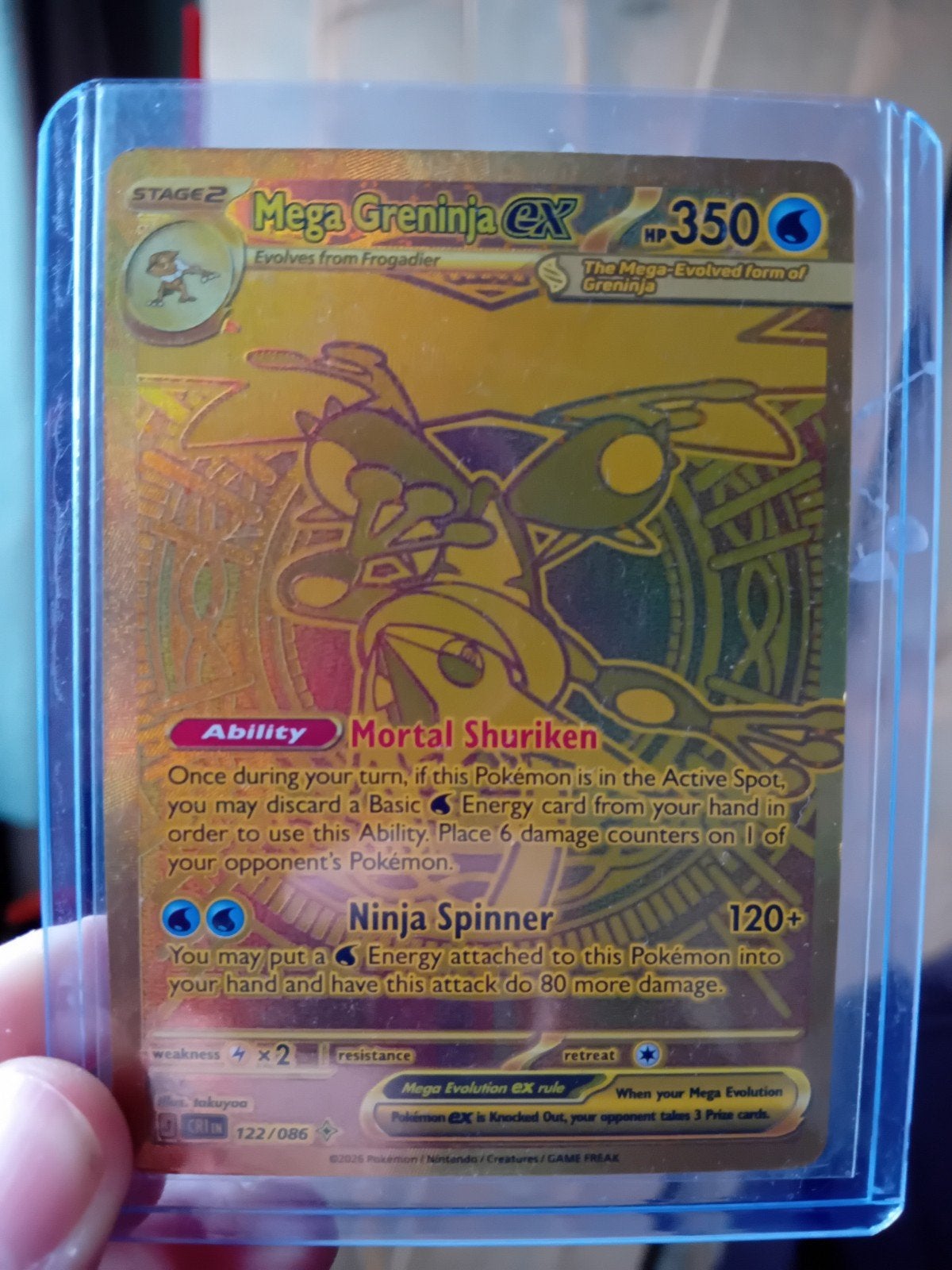 mega greninja ex, Ophalen of Verzenden, Nieuw, Losse kaart