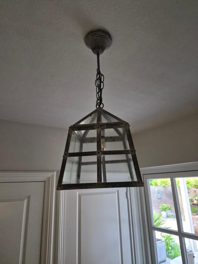 Riverdale hanglamp lood/ glas, Ophalen of Verzenden