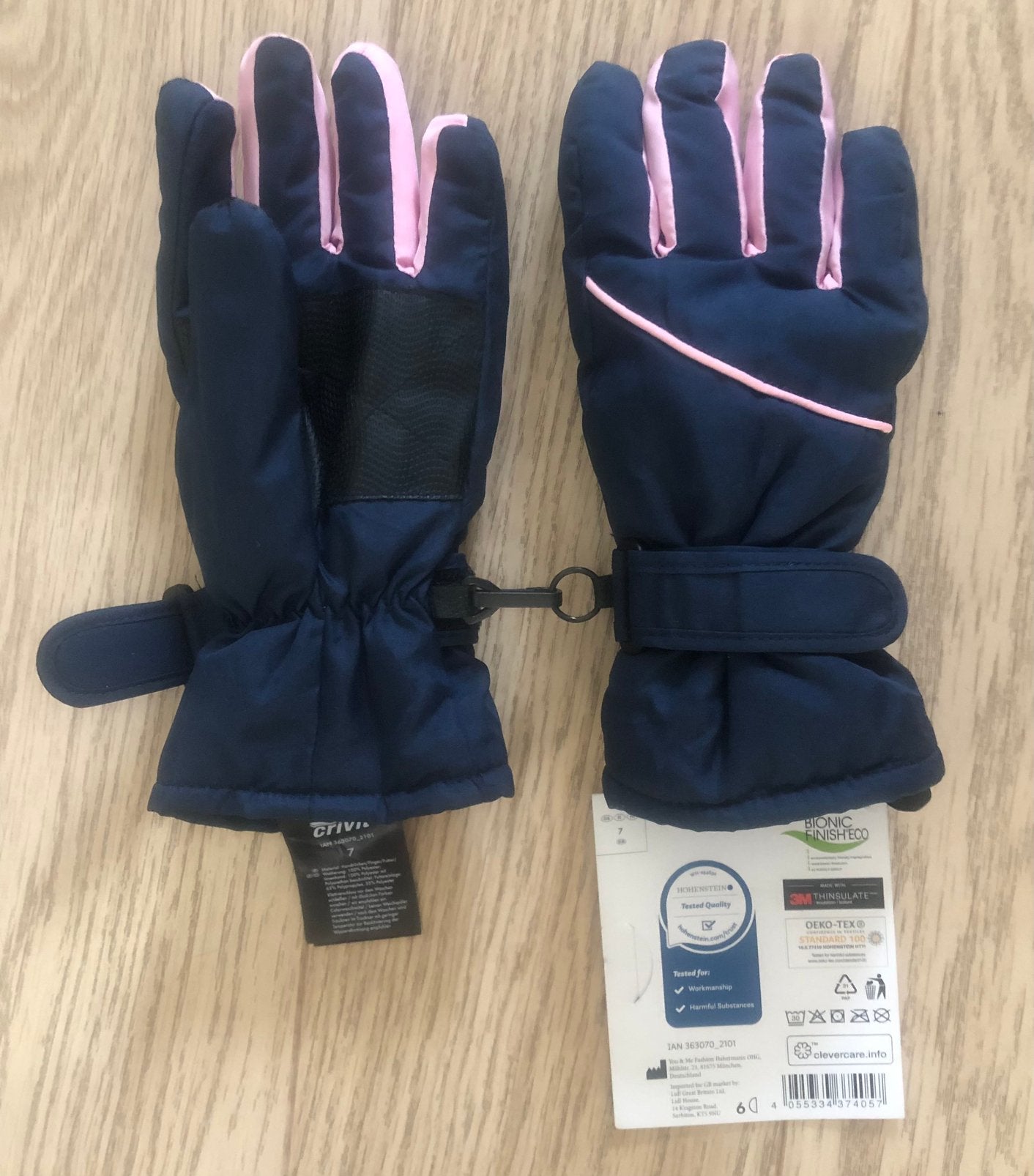 Gevoerde kinderhandschoenen(nieuw) om te schaatsen mt 7, Ophalen, Nieuw, Meisje, Handschoenen