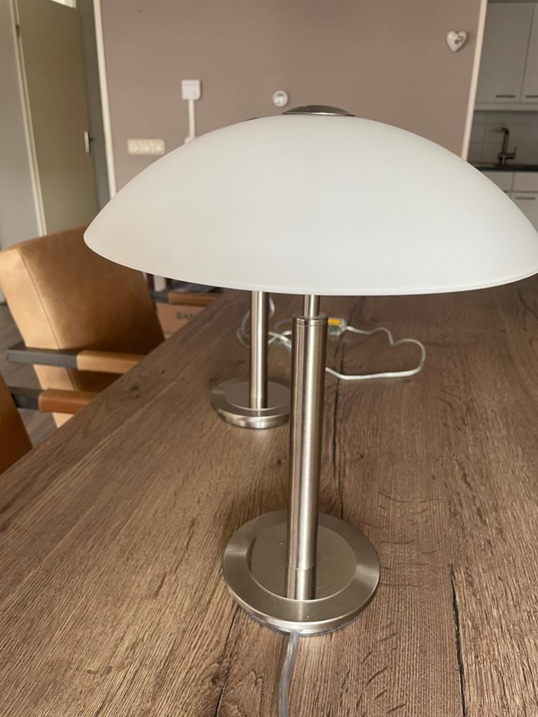 Moderne schemerlampen met dimer ( stuks), Huis en Inrichting, Lampen | Tafellampen, Ophalen, Zo goed als nieuw, Minder dan 50 cm
