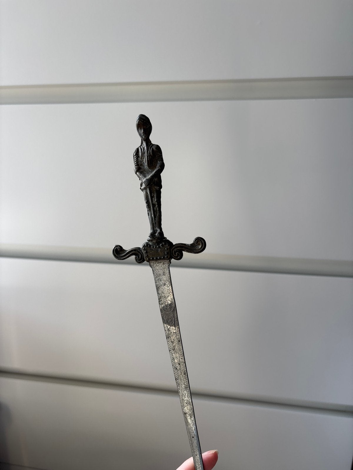 Antieke briefopener met figuur op handvat, Ophalen of Verzenden