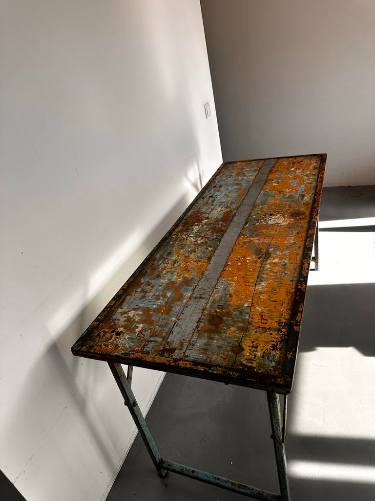 Antieke Indiase tafel en bankje (inklapbaar) - Set, Antiek en Kunst, Ophalen