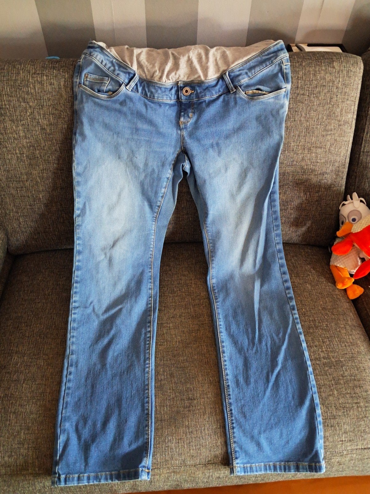 Zwangerschap jeans, Kleding | Dames, Blauw, Maat 42/44 (L), Ophalen of Verzenden, Zo goed als nieuw