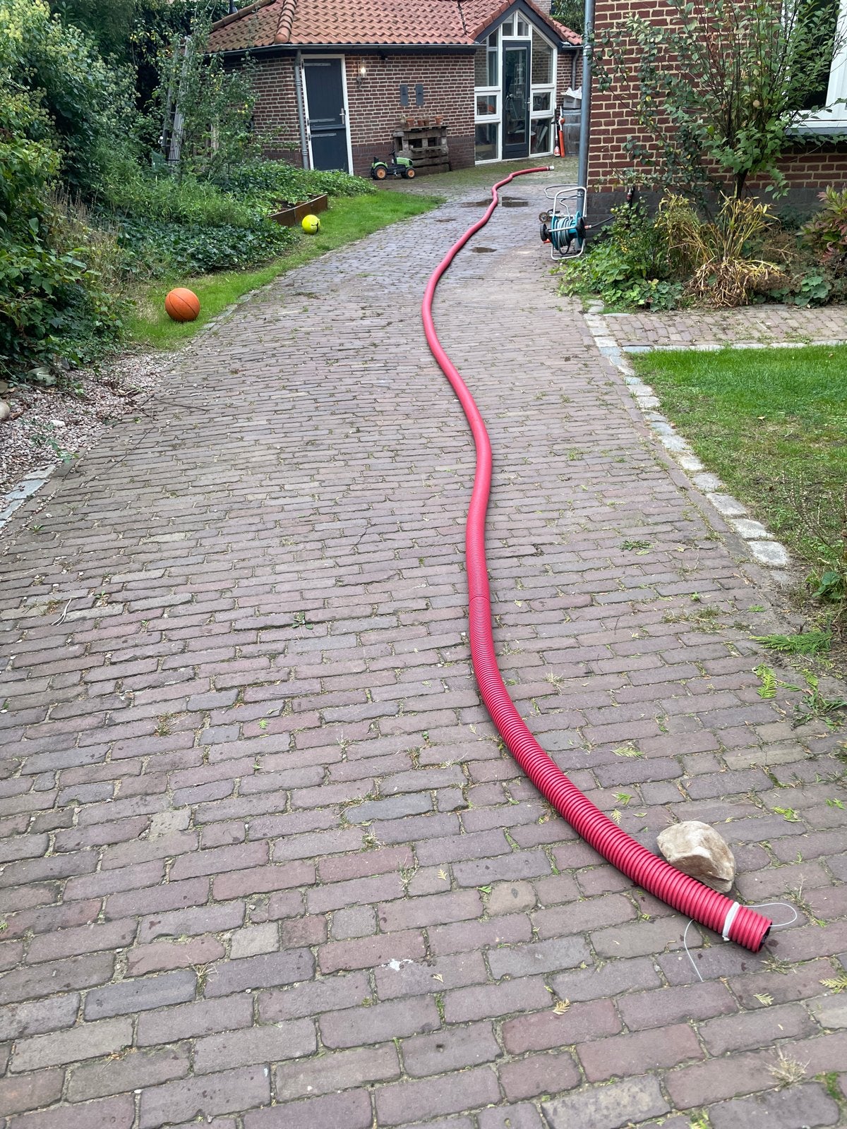 Flexibele buis 63mm met trekkoord - ruim 18 meter, Doe-het-zelf en Verbouw, Ophalen, Zo goed als nieuw, Overige merken, Overige typen
