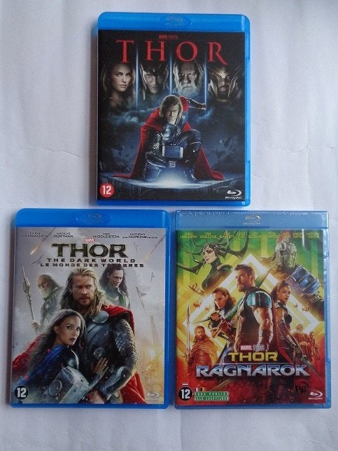 Thor Trilogie (Deel 1 T/M 3) Marvel Blu-Ray Set., Cd's en Dvd's, Engels, Nederlands, Science Fiction en Fantasy, Ophalen of Verzenden