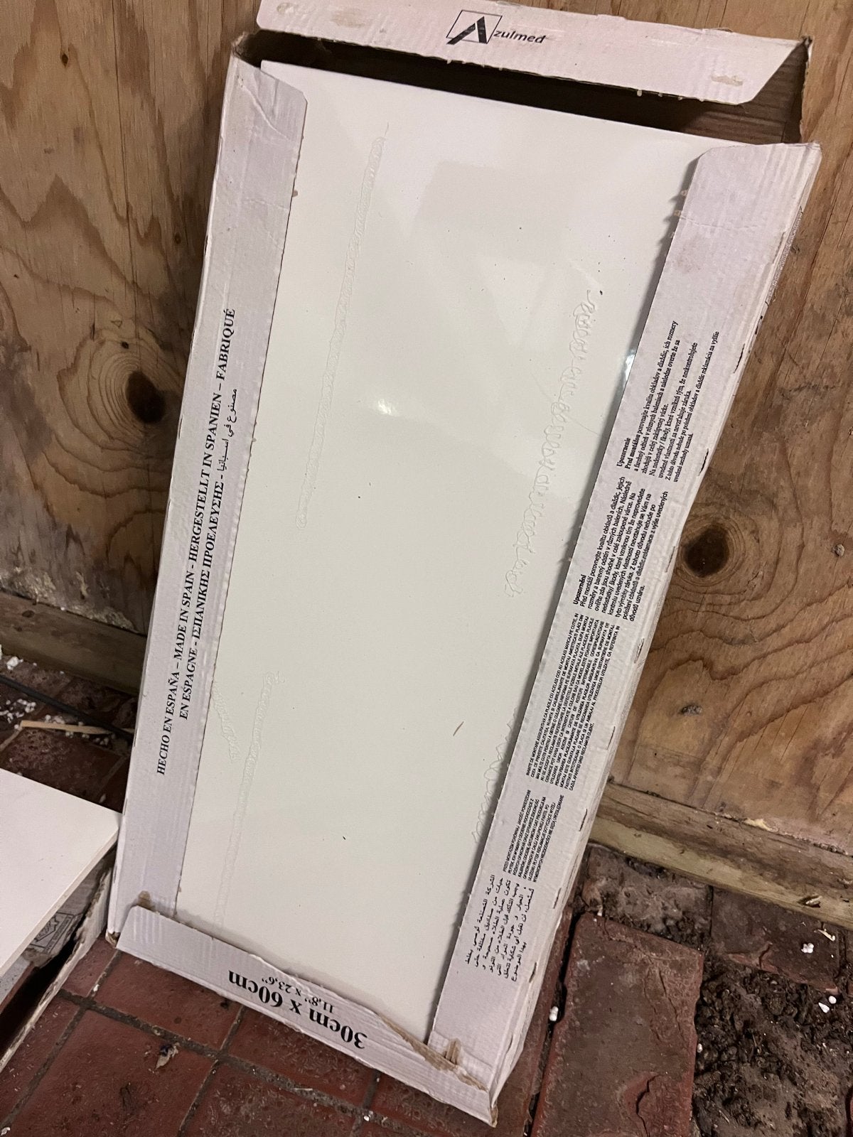 Grote witte glans wandtegels 30x60 cm - 3.24 m2, Ophalen, 40 tot 60 cm, Nieuw, Minder dan 5 m²