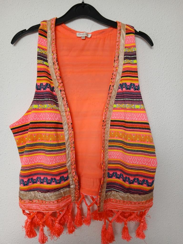 Leuk, felkleurig ibiza style vestje. Maat s/m., Ophalen of Verzenden