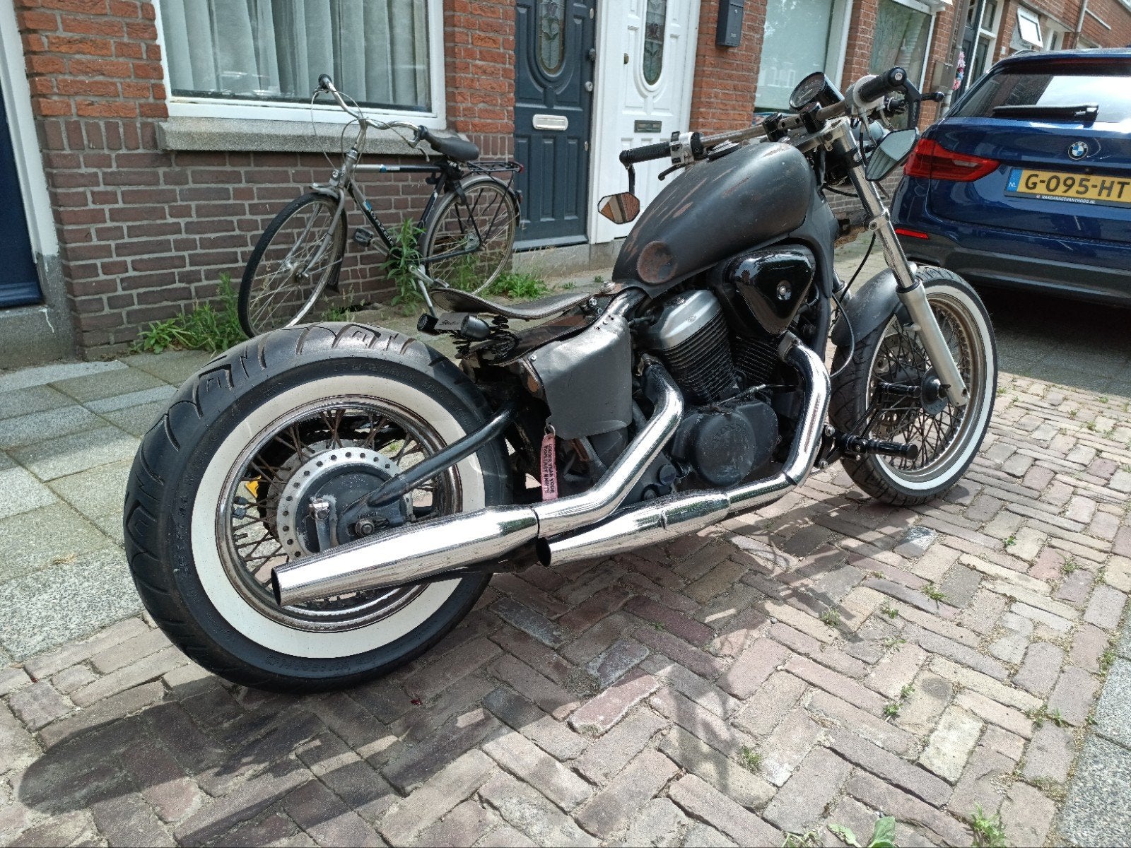 Honda Shadow VT600 PC21 1988 30kW Bobberproject uniek, Sportuitlaat, 2 cilinders, Chopper, Gebruikt