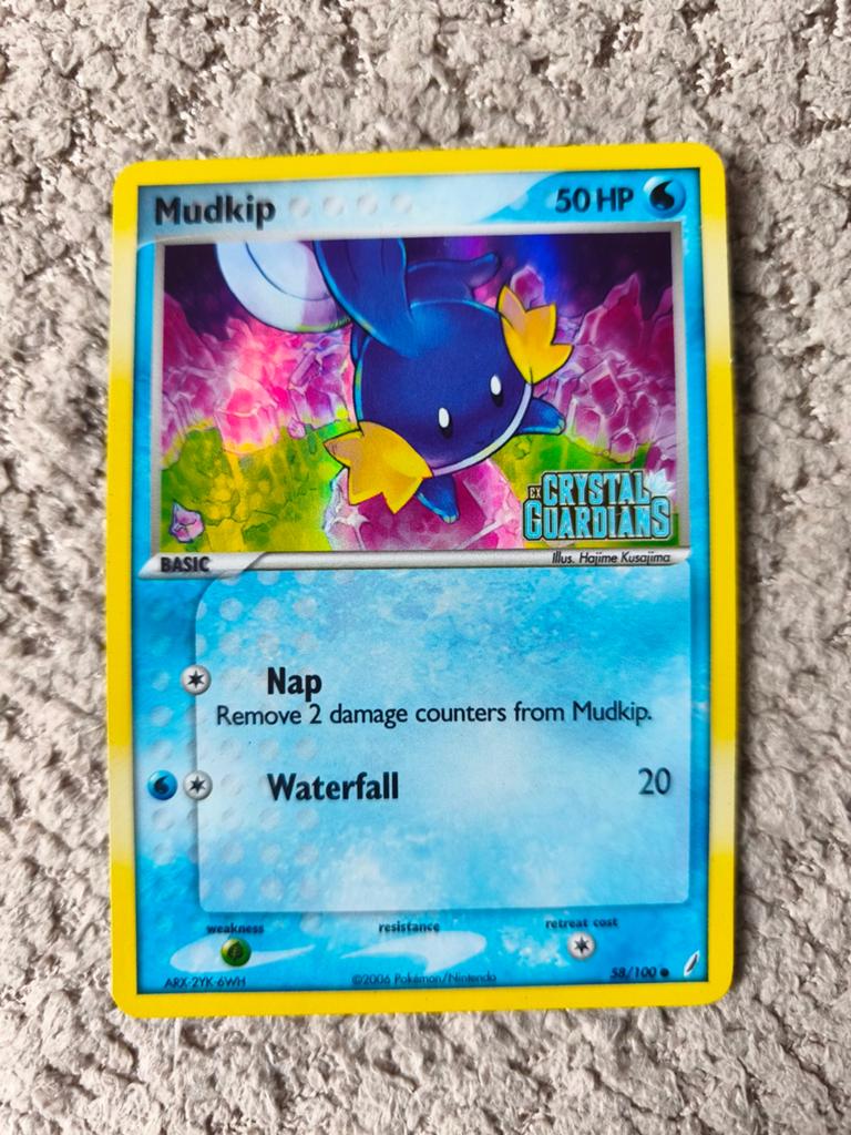 Mudkip 2006 EX: Crystal Guardians (58/100) Reverse Holo, Ophalen of Verzenden, Zo goed als nieuw, Losse kaart, Foil
