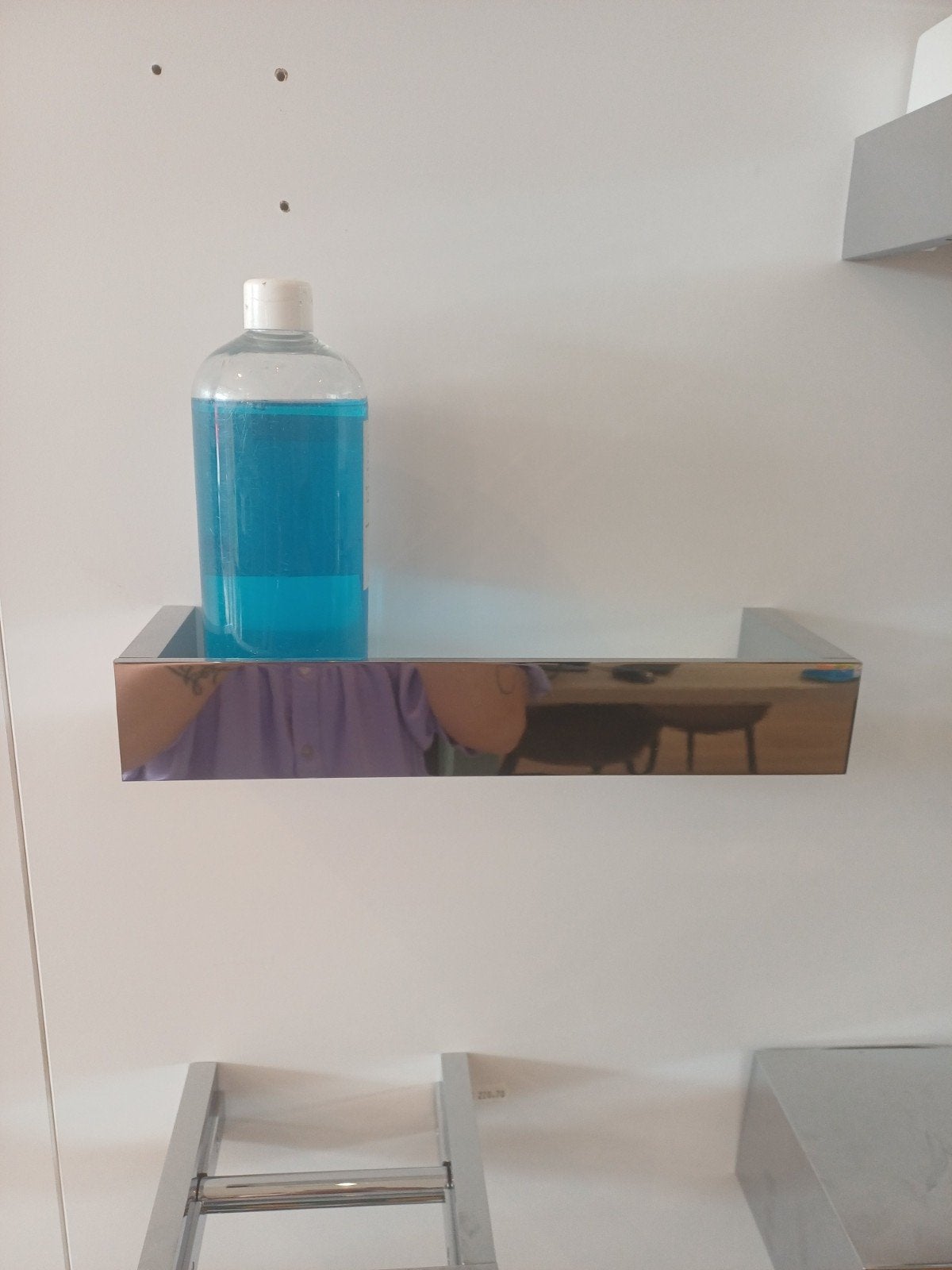 Chroom planchet voor badkamer of toilet, Ophalen, Nieuw, Meerkleurig, Douche-accessoire