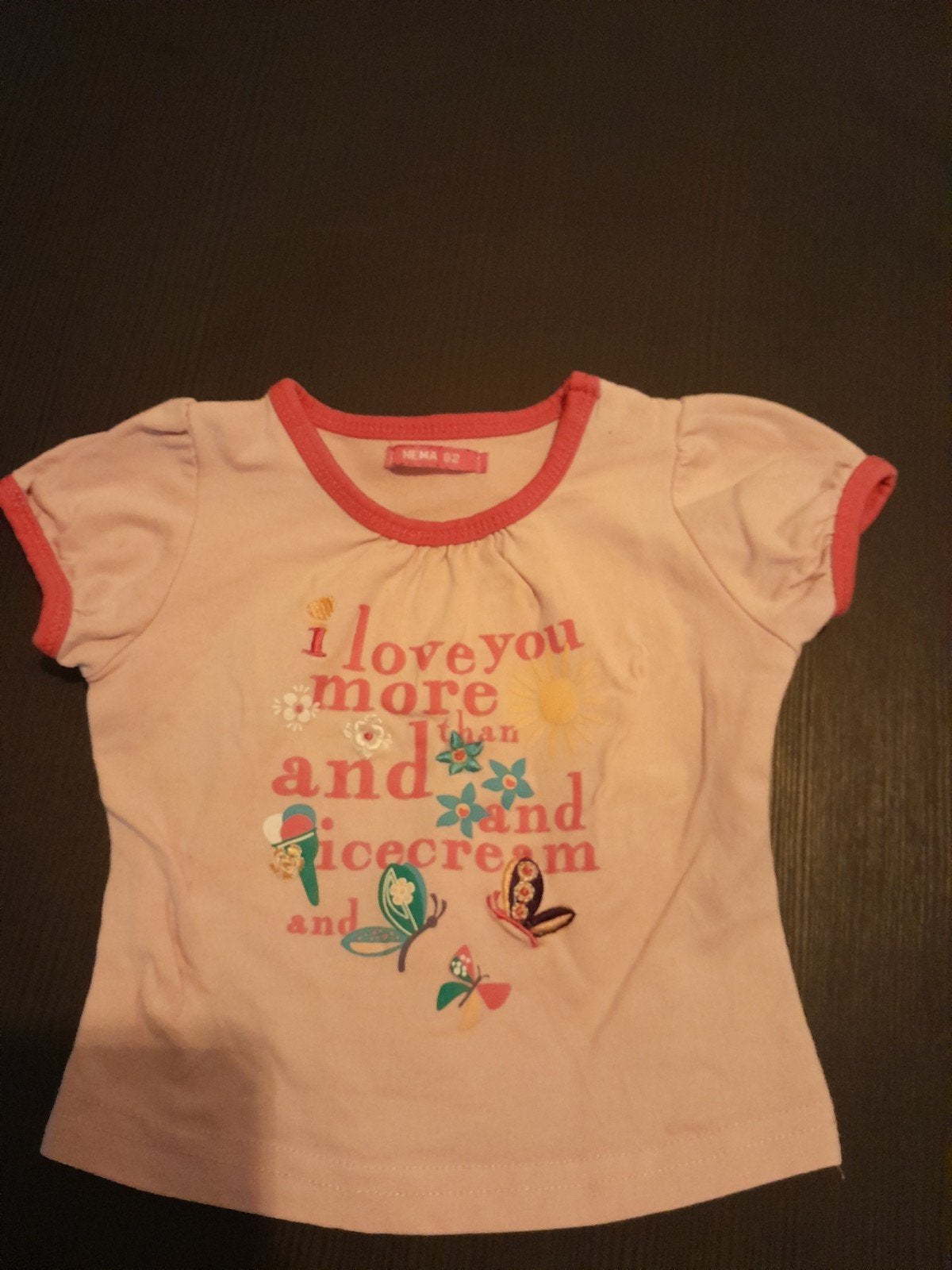 Hema shirtje maat 62, Kinderen en Baby's, Babykleding | Maat 62, Gebruikt, Meisje, Ophalen of Verzenden, Hema