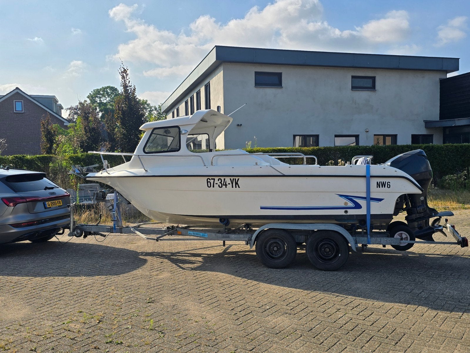 Flipper 600 visboot, 115pk Evinrude bb motor, incl. trailer, Watersport en Boten, Vis- en Consoleboten, Gebruikt, Met afstandsbediening