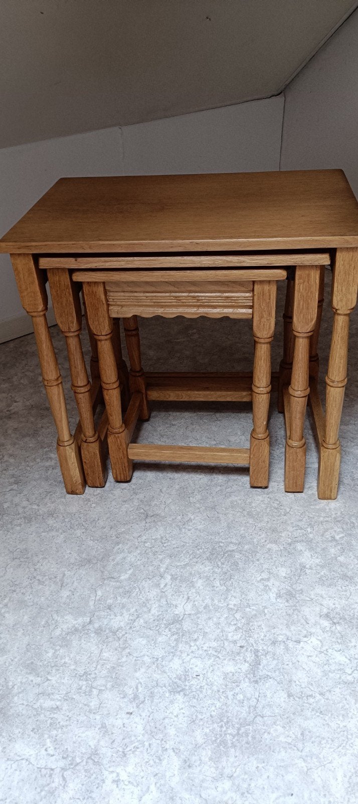 Licht eiken bijzettafeltjes, Minder dan 55 cm, Gebruikt, Rechthoekig, Ophalen