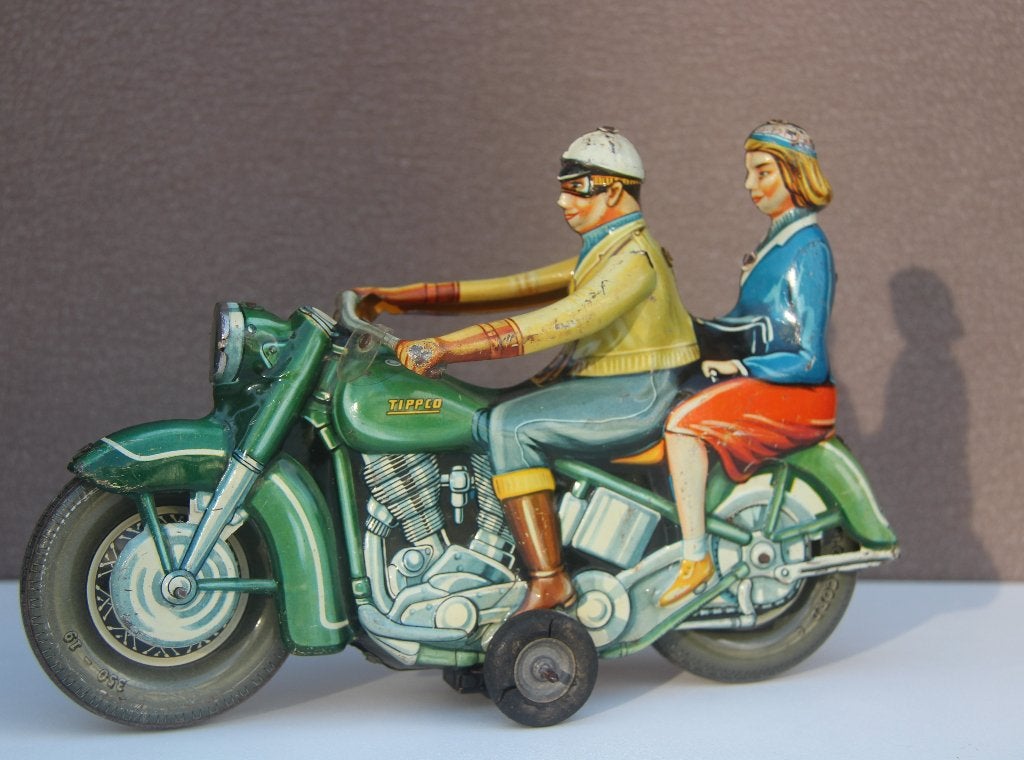 zelden aangeboden Tippco Harley motor mooie staat 23 cm., Antiek en Kunst, Ophalen of Verzenden