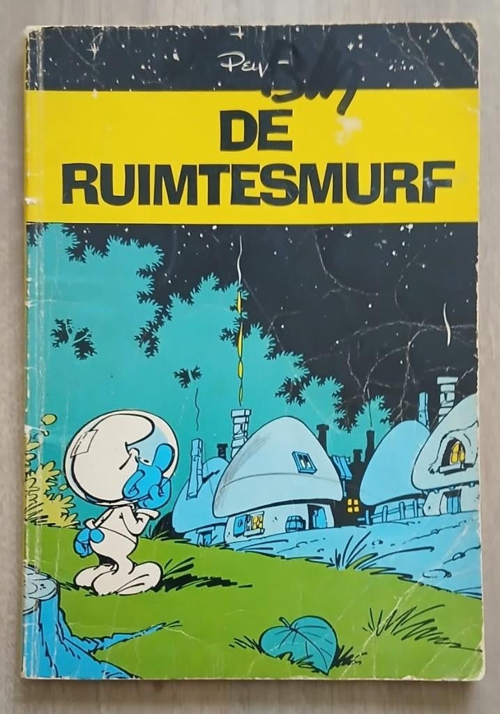De Ruimtesmurf, album 1969, 1e druk., Gelezen, Peyo, Verzenden, Eén stripboek