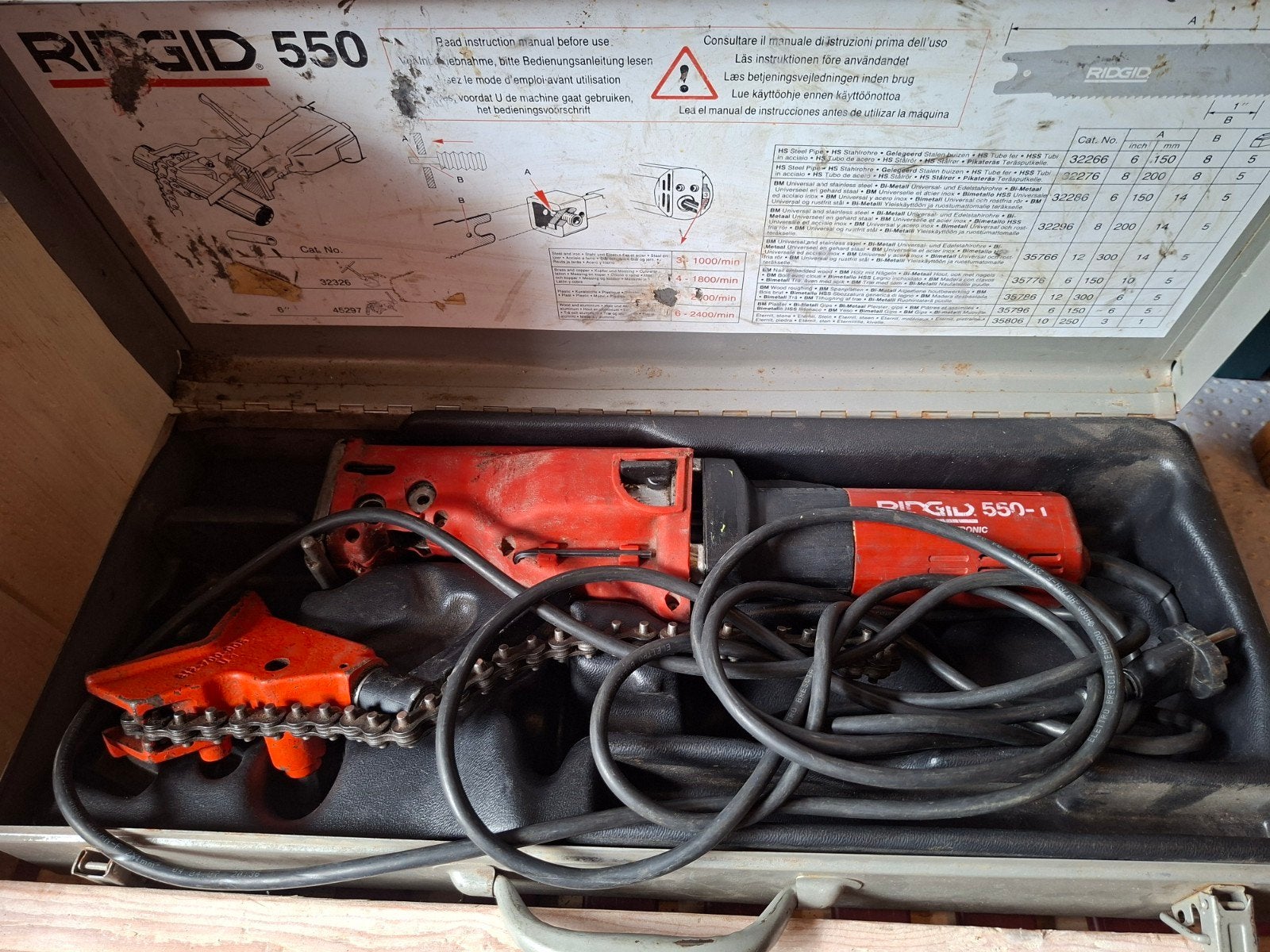 RIDGID 550-1 Electronic pijpzaag/ resiprozaag in koffer, Doe-het-zelf en Verbouw, Gereedschap | Handgereedschap, Ophalen of Verzenden