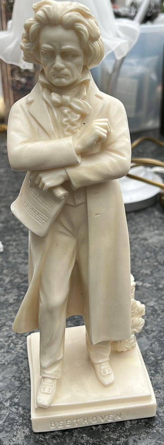 beeld van BEETHOVEN S.Russeri H23 voet 7/7,5cm, Ophalen of Verzenden, Zo goed als nieuw, Pop, Beeldje of Miniatuur