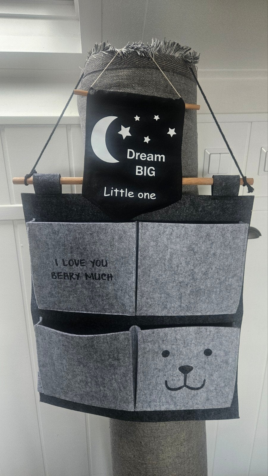 Wandorganizer voor babykamer 'Dream Big Little One', Ophalen of Verzenden, Zo goed als nieuw