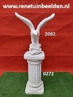 Adelaar met zuil.  NR  2082 & 0272., Tuin en Terras, Tuinbeelden, Ophalen, Nieuw, Beton, Dierenbeeld