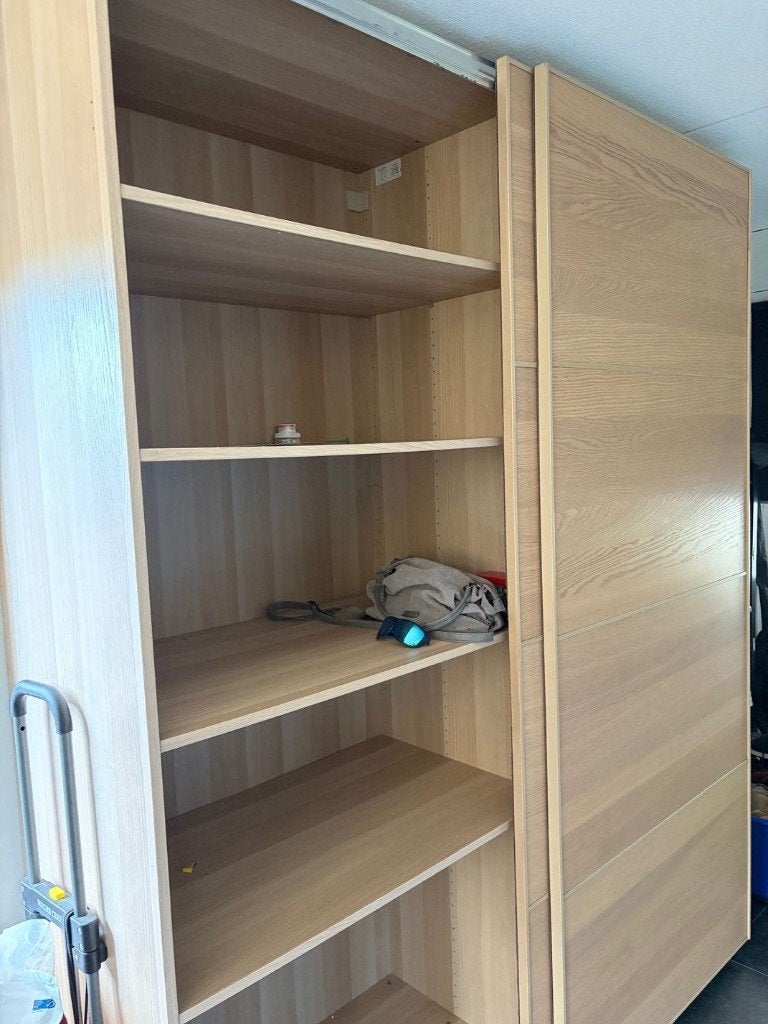 Ikea Pax Schuifdeurkast, Huis en Inrichting, Kasten | Kledingkasten, 200 cm of meer, Eikenhout, Zo goed als nieuw, 200 cm of meer