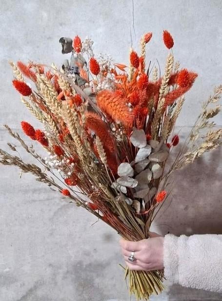 Droogbloemen droogboeket gedroogde bloemen webwinkel koraal, T, Nieuw, Ophalen of Verzenden, N