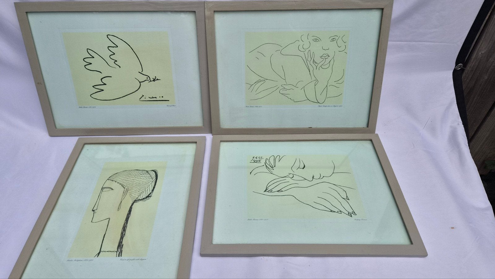 Vintage gallery wall set-prenten Picasso,Matisse, Modigliani, Antiek en Kunst, Ophalen of Verzenden