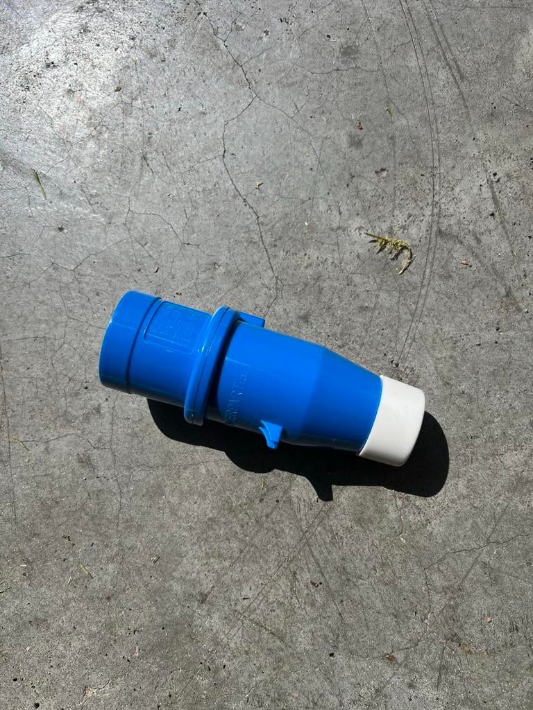 Mennekes stekker - CEE stekker 3-polig blauw, Ophalen of Verzenden, Zo goed als nieuw