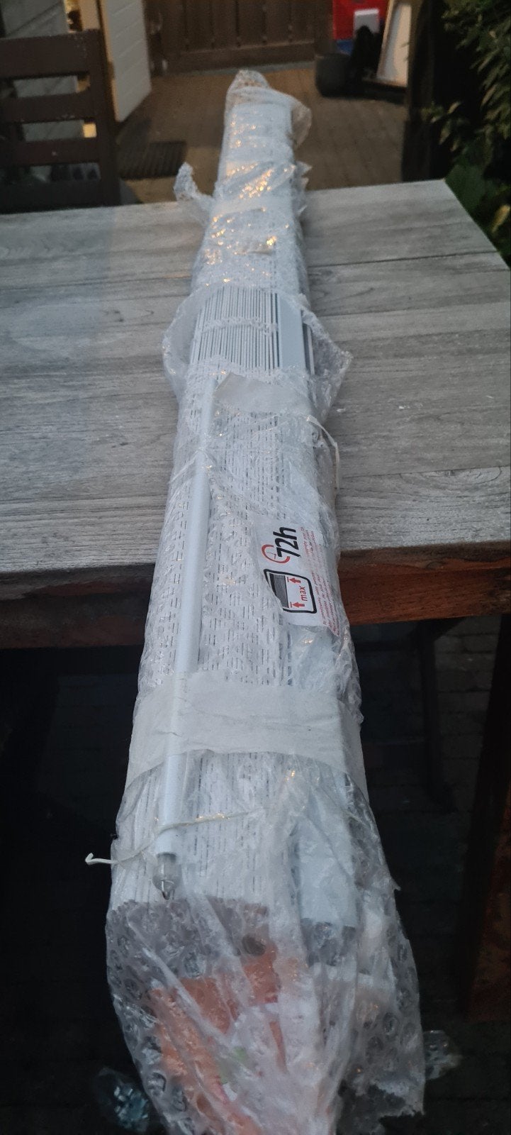 Nieuwe complete jaloezie met houten latjes van 2,5 cm breed, Ophalen