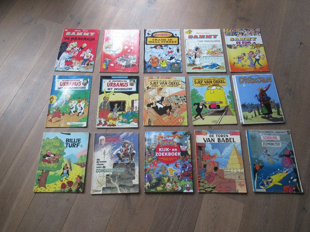 Stripboek strips 16 stripboeken knudde Urbanus Sammy Pokemon, Meerdere stripboeken, Ophalen of Verzenden, Gelezen