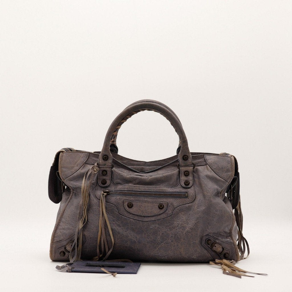 Balenciaga City Violet handtas, Sieraden, Tassen en Uiterlijk, Verzenden, Gebruikt, Zwart, Handtas