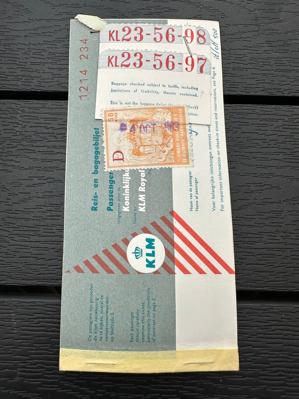 Vintage KLM Reisdocumenten en Mallorca Reisgids (1963), Ophalen, 1960 tot 1980, Gelopen, Spanje