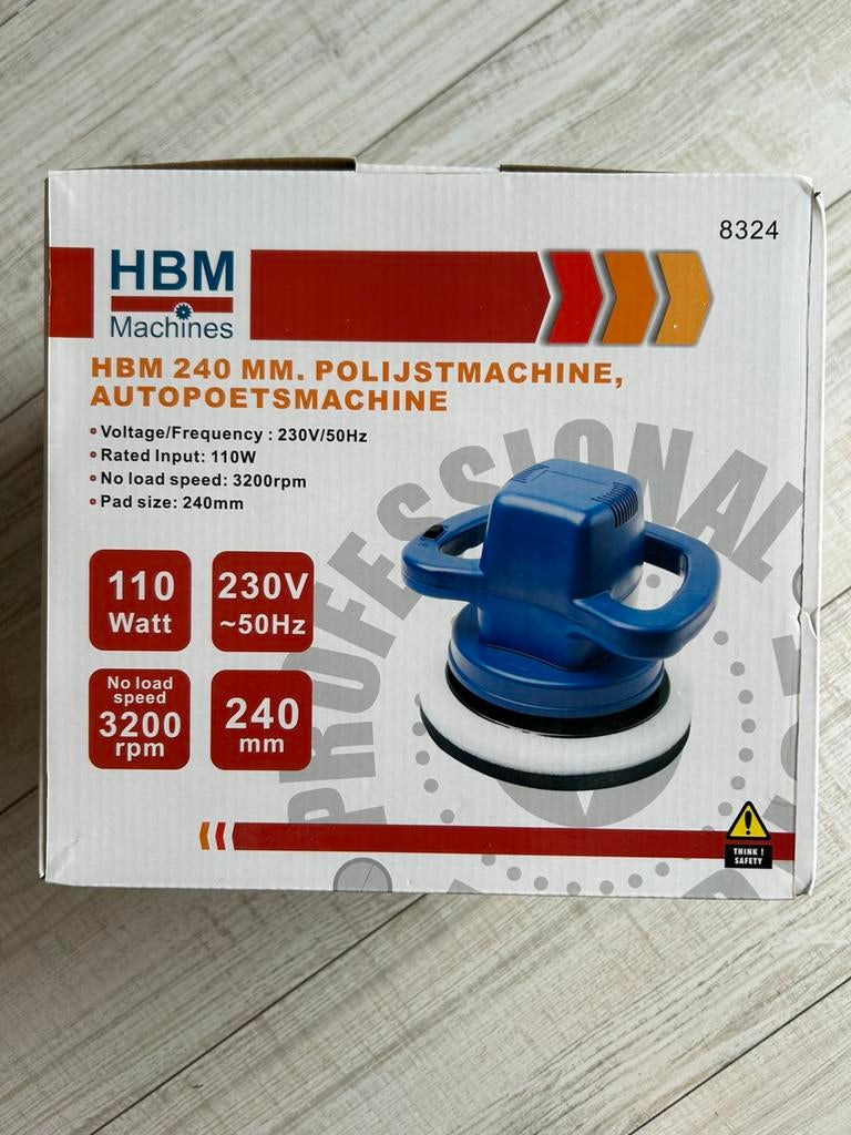 HMB 240mm autopoetsmachine nieuw in doos, Auto diversen, Onderhoudsmiddelen, Ophalen of Verzenden
