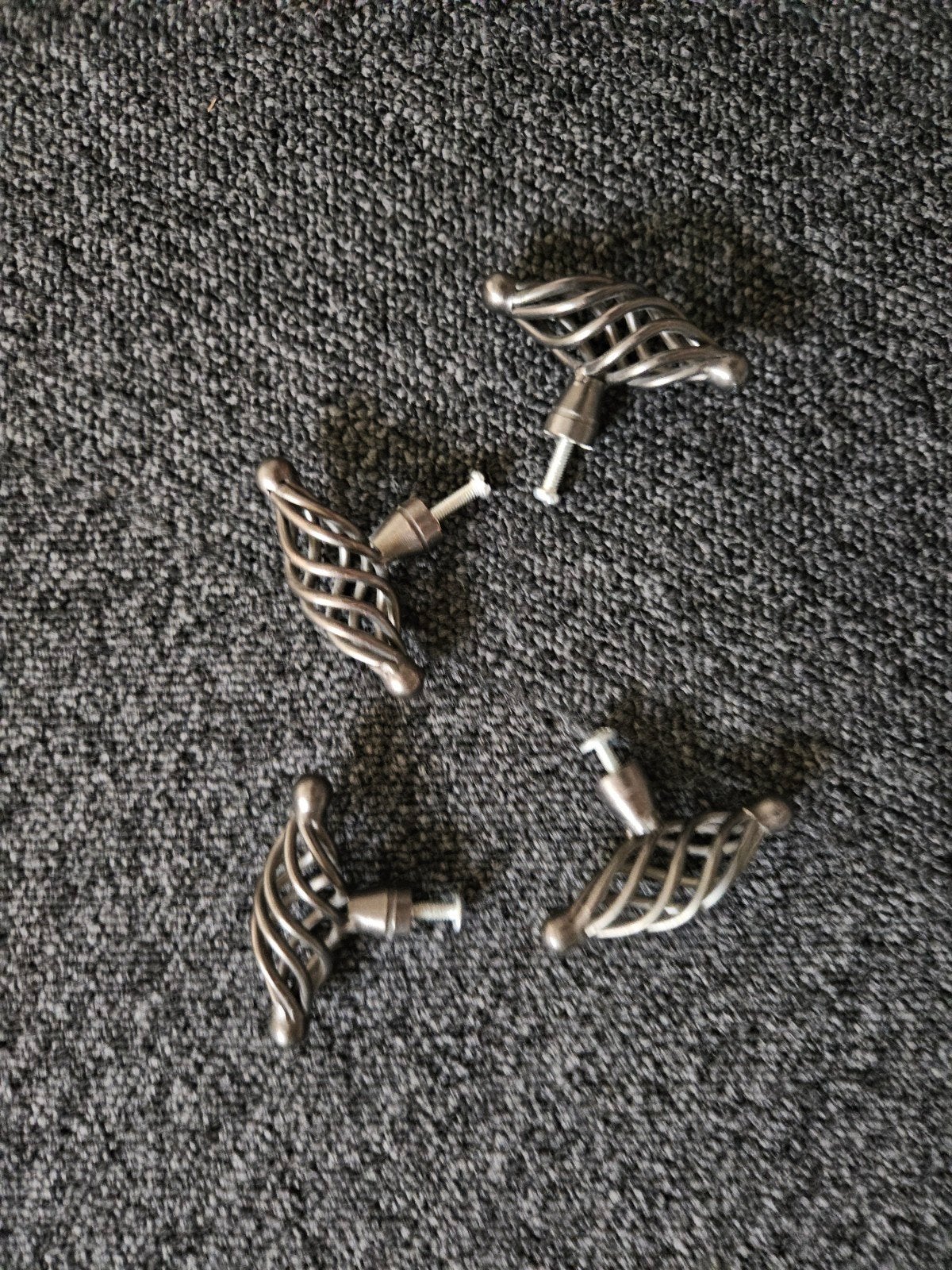 Set van 4 decoratieve metalen knoppen/grepen, Doe-het-zelf en Verbouw, Ophalen of Verzenden
