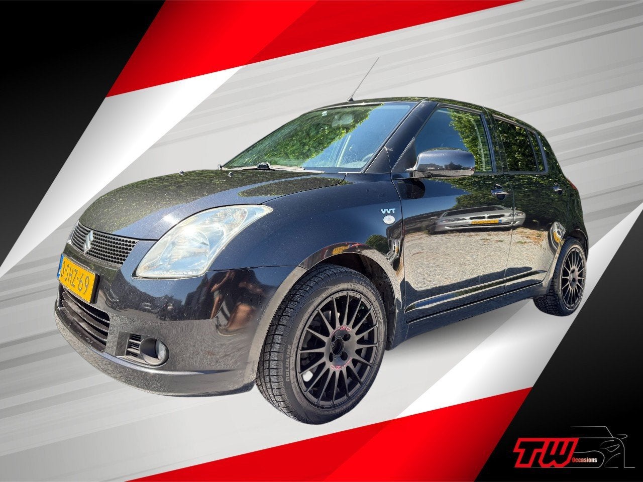 Suzuki Swift 1.5 GLS |NWE APK|AIRCO|STOELVERW|GROOT SCHERM, Voorwielaandrijving, Zwart, 4 cilinders, 400 kg