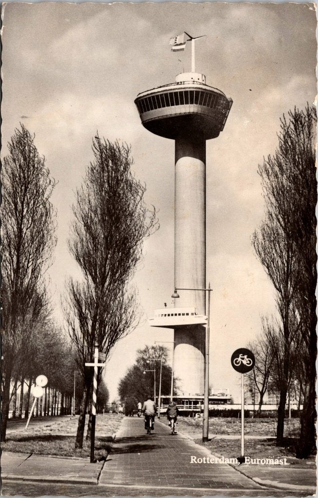 Rotterdam - 12 oude ansichtkaarten Euromast jaren 60 III, Verzamelen, Verzenden, 1960 tot 1980, Gelopen, Zuid-Holland