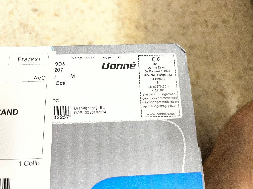 Donné 2 aderig snoer - nieuw in doos, Ophalen of Verzenden, Nieuw, Kabel of Snoer
