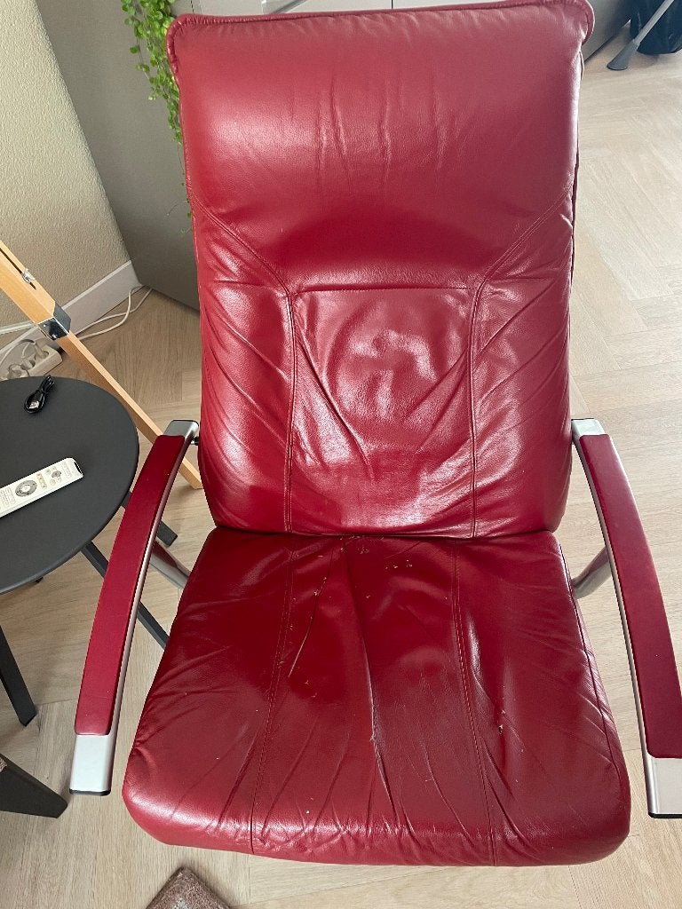 Fauteuil, Ophalen, Gebruikt, 50 tot 75 cm, Leer
